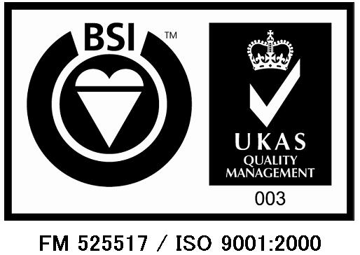ISO 9001 　認証番号：FM 525517
